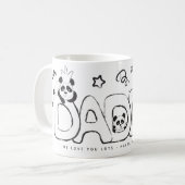 Cute Panda DADDY Personalized Gift Koffiemok (Voorkant links)
