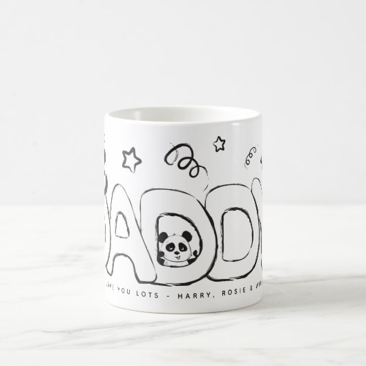 Cute Panda DADDY Personalized Gift Koffiemok (Center)