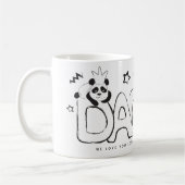 Cute Panda DADDY Personalized Gift Koffiemok (Links)