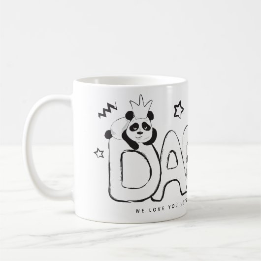 Cute Panda DADDY Personalized Gift Koffiemok (Links)