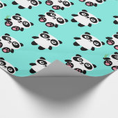 Cute Panda Design Wrapping Paper Cadeaupapier (Hoek)