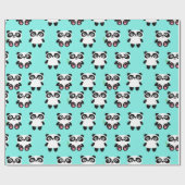 Cute Panda Design Wrapping Paper Cadeaupapier (Vlak)