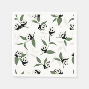 Cute Panda die Bamboo Garden speelt Servet