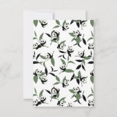 Cute Panda die Bamboo Garden White Ver speelt Bedankkaart (Voorkant)