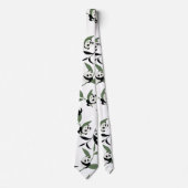 Cute Panda die Bamboo Garden White Ver speelt Stropdas (Voorkant)