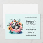 Cute Panda die in een binnenste buisje rondhangt Kaart (Voorkant / Achterkant)