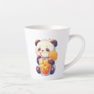 Cute Panda die Sinaasappelsap drinkt Mok   Kawaii 
