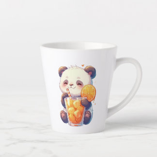 Cute Panda die Sinaasappelsap drinkt Mok | Kawaii