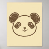 Cute Panda Drawing Poster (Voorkant)