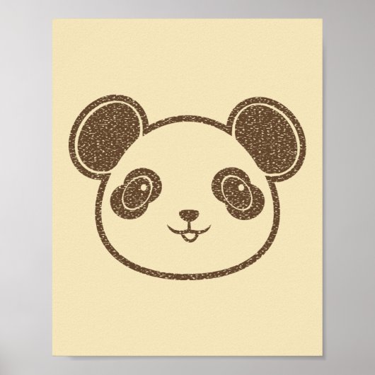 Cute Panda Drawing Poster (Voorkant)