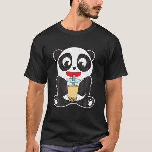 Cute Panda Drink Boba Bubble Tea Lover T-shirt
