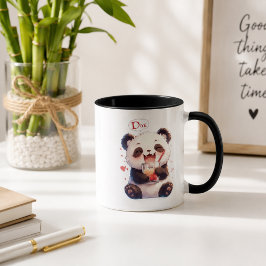 Cute Panda Drinkende Bubble Tea Accent Koffiemok   Mok