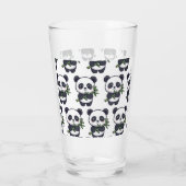 Cute Panda Drinking Glass – Seamless Pattern Glas (Achterkant)