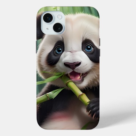 Cute Panda Eating Bamboo Case-Mate iPhone Case (Achterkant)