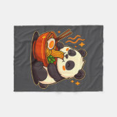 Cute Panda Eating Ramen Noodles  Fleece Deken (Voorkant (Horizontaal))
