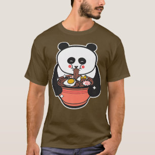 Cute Panda Eating Ramen Noodles Kawaii Japans F T-shirt