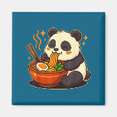 Cute Panda Eating Ramen Noodles  Magneet (Voorkant)