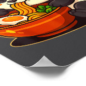 Cute Panda Eating Ramen Noodles Poster (Hoek)