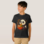 Cute Panda Eating Ramen Noodles  T-shirt (Voorkant volledig)