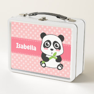 Cute Panda eet Bamboo Girls op persoonlijke titel