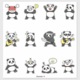 Cute Panda Emoji Sticker Pack