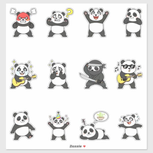 Cute Panda Emoji Sticker Pack (Vel)