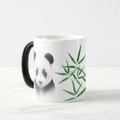 Cute Panda en Bamboo Magische Mok (Voorkant links)