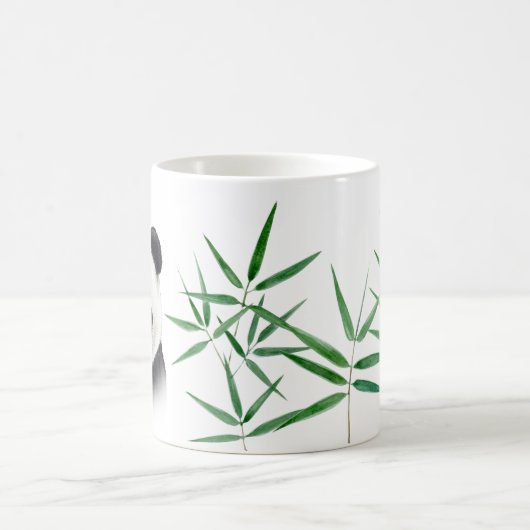 Cute Panda en Bamboo Magische Mok (Center)