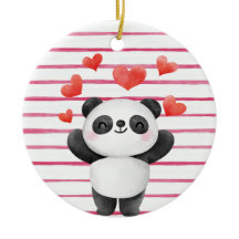 Cute Panda en hart