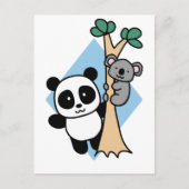 Cute Panda en Koala - Amanda Roos Briefkaart (Voorkant)