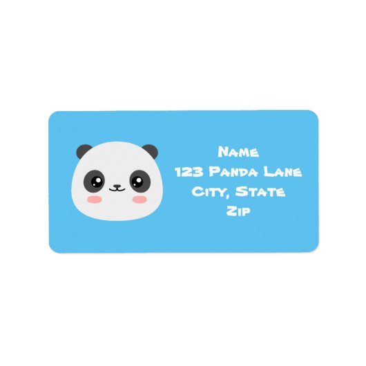 Cute Panda Etiket (Voorkant)