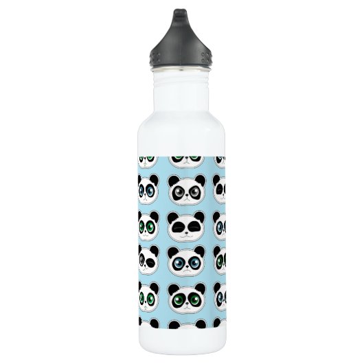 Cute Panda Expression Blue Waterfles (Rechts)