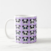 Cute Panda Expression Paars Koffiemok (Links)
