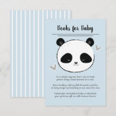 Cute Panda Face Books for Baby Request Kaart (Voorkant / Achterkant)