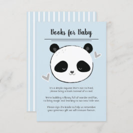 Cute Panda Face Books for Baby Request Kaart