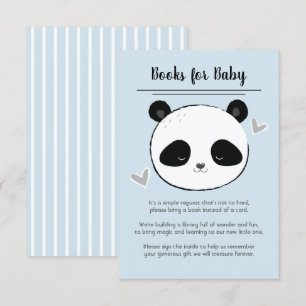 Cute Panda Face Books for Baby Request Kaart