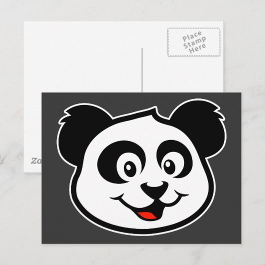 Cute Panda Face Briefkaart (Voorkant / Achterkant)