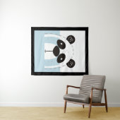 Cute Panda Face Colorblock Wandkleed (In Situ (horizontaal))