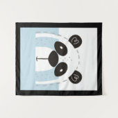 Cute Panda Face Colorblock Wandkleed (Voorkant (horizontaal))