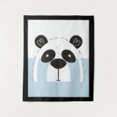 Cute Panda Face Colorblock Wandkleed (Voorkant)