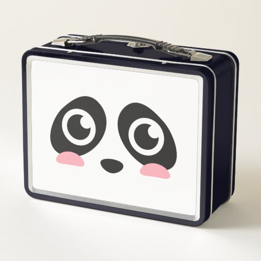 Cute Panda Face met Big Eyes Lunch Box (Achterkant)