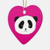 Cute Panda Face motief roze Keramisch Ornament (Links)