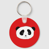 Cute Panda Face Patrored Sleutelhanger (Voorkant)