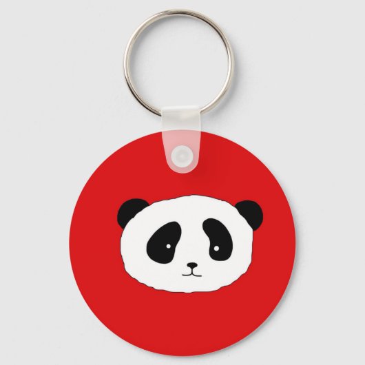 Cute Panda Face Patrored Sleutelhanger (Voorkant)