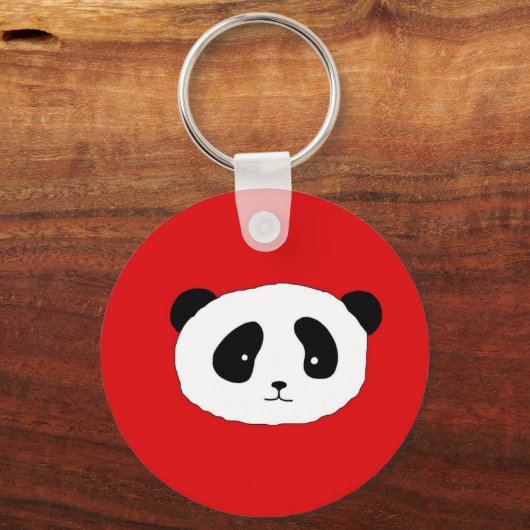 Cute Panda Face Patrored Sleutelhanger (Voorkant)