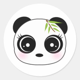 Cute panda face ronde sticker