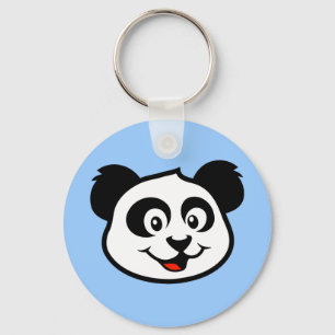 Cute Panda Face Sleutelhanger