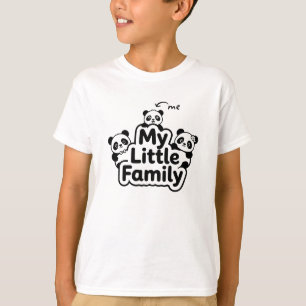 Cute Panda Familie T-Shirt - 2 Ouders 1 Kind
