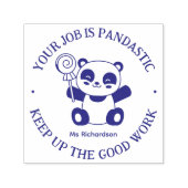 Cute Panda Fantastic Job Teacher Aanmoediging Zelfinktende Stempel (Design)