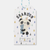 Cute Panda First Birthday Cadeaulabel (Voorkant)